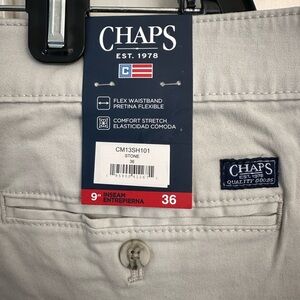 NWT Chaps Mens Shorts 36, 9” Inseam Color: Stone